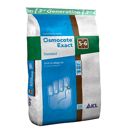 Добриво Osmocote Exact Standard / Осмокот Стандарт 15+9+12+2Mg+Te (5-6М) ICL 25 кг