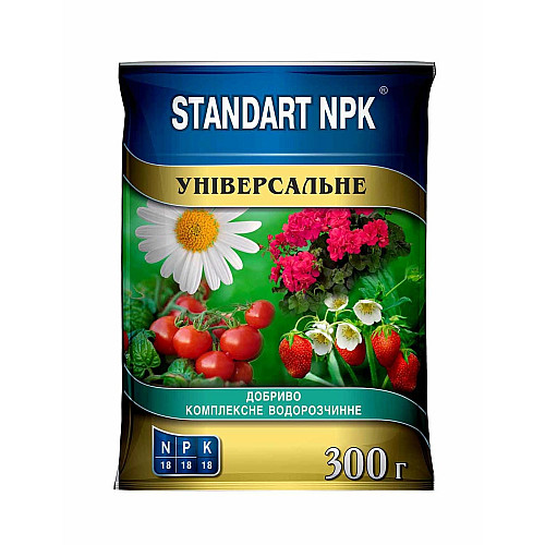 Комплексное водорастворимое удобрение 18-18-18 Standart NPK универсальное 300 г