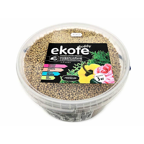 Добриво Еkote Premium універсальне з мікроелементами на 6 місяців 3 кг