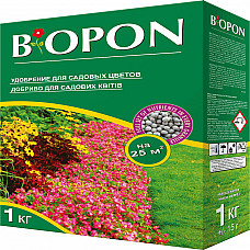 Добриво гранульоване для садових квітів, Biopon Польща, коробка 1 кг