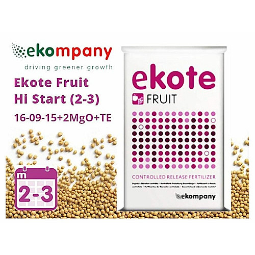 Добриво Ekote Fruit Hi Start 17-10-15+2MgO+TE (2-3 місяці) для лохини та плодово-ягідних культур, 25 кг