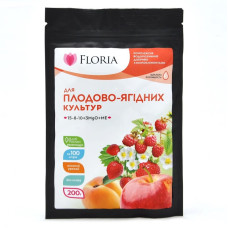 Добриво Floria Sol для плодово-ягідних культур водорозчинне Флорія Сол, 200 г