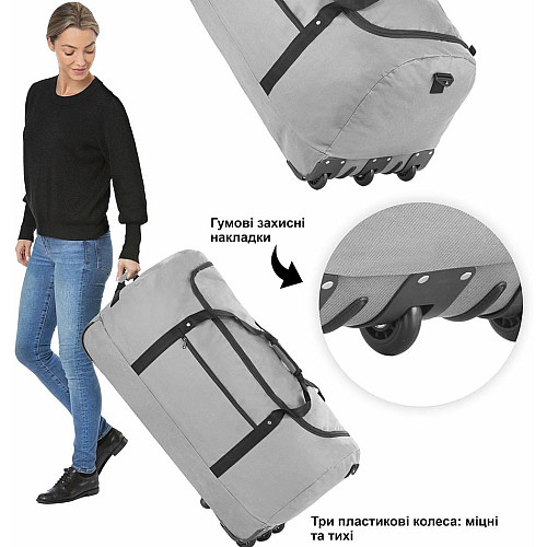 Сумка дорожня на колесах TravelZ Wheelbag 100 Grey (603092)