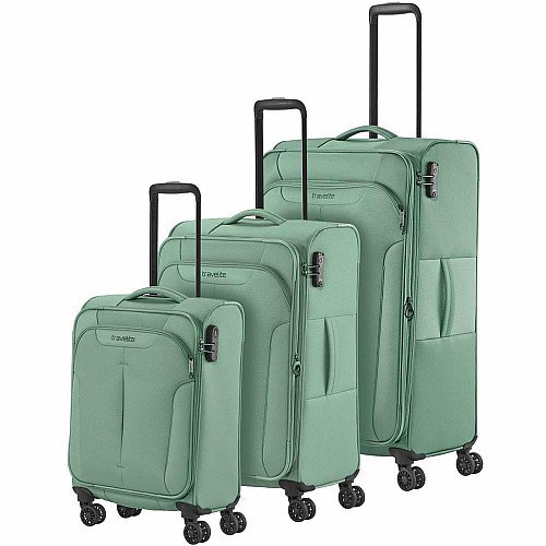 Валіза Travelite Croatia Mint L exp на 4 колесах, м'ятна