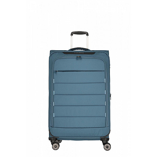 Валіза Travelite Skaii Blue L exp на 4 колесах, синя