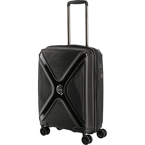 Чемодан Titan Paradoxx на 4 колесах S Черн. (40л,2,5кг) (40x55x20см)