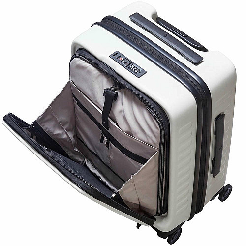 Валіза Lojel Cubo V4 Off White S Exp. на 4 колесах, біла