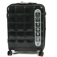 Валіза Echolac Square Pro Чорн. на 4 колесах S (47л,3,6кг) (42x55x23см)