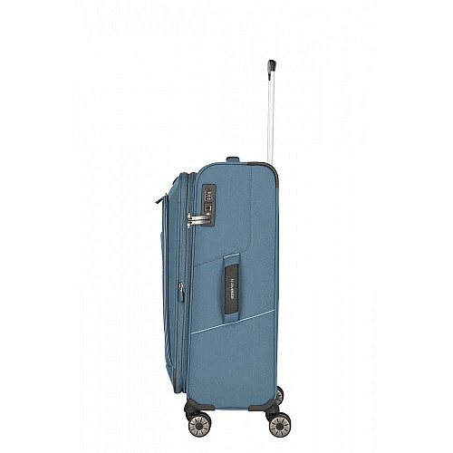 Чемодан Travelite Skaii Blue M exp на 4 колесах, синяя