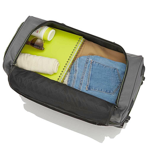 Дорожная сумка Travelite Basics Grey L exp на 2 колесах, серая