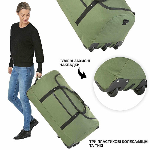 Сумка дорожная на колесах TravelZ Wheelbag 100 Liter Green (603095)