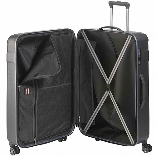 Валіза Travelite Vector Anthracite L на 4 колесах, сіра