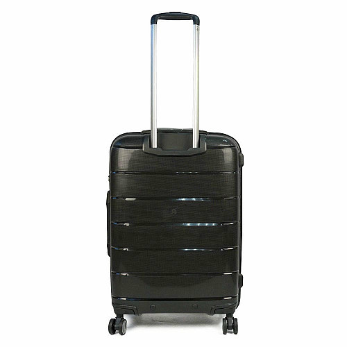 Валіза Travelite Paklite Mailand Deluxe Black М на 4 колесах, чорна