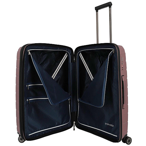 Чемодан Travelite Air Base Lilac M exp на 4 колесах, фиолетовый