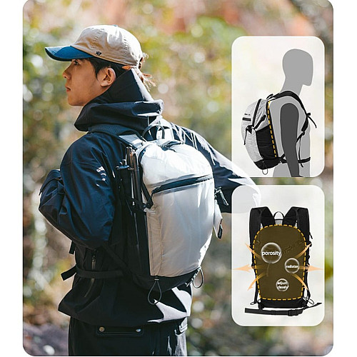 Рюкзак ультралегкий Naturehike CNK2300BB012, 15 л, білий