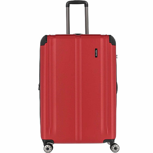 Валіза Travelite City Red L exр на 4 колесах, червона