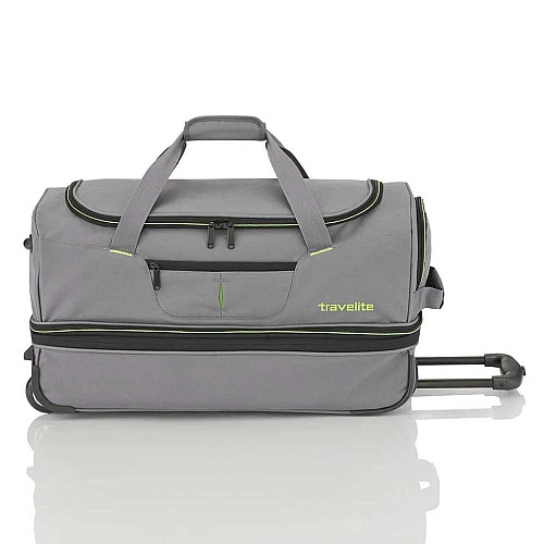 Дорожная сумка Travelite Basics Grey L exp на 2 колесах, серая