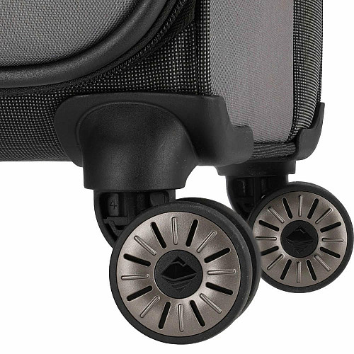 Чемодан Travelite Viia Anthracite S на 4 колесах, серый