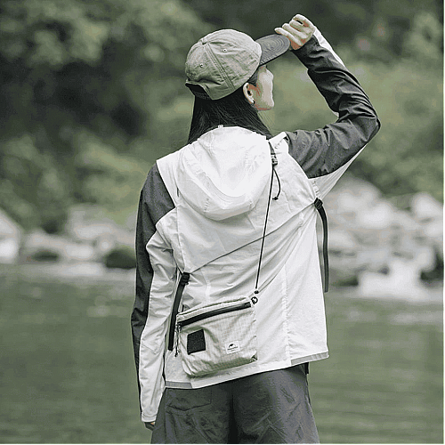 Сумка мала Naturehike NH20BB204, 3л, графіт в клітинку