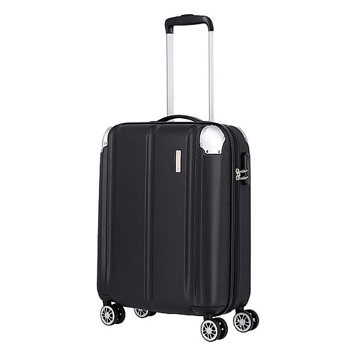 Валіза Travelite City Black S на 4 колесах, чорна