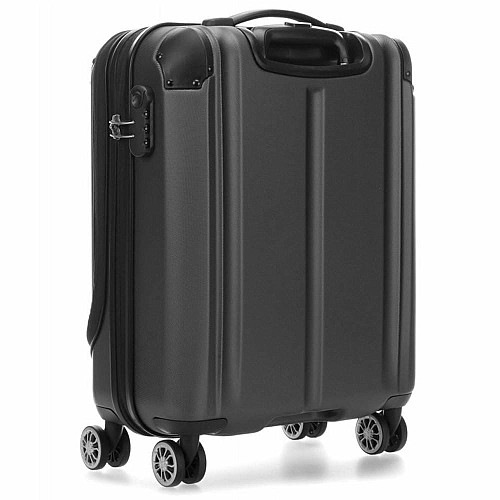 Чемодан Travelite City Anthracite S с карманом д/ноутбука на 4 колесах, серый