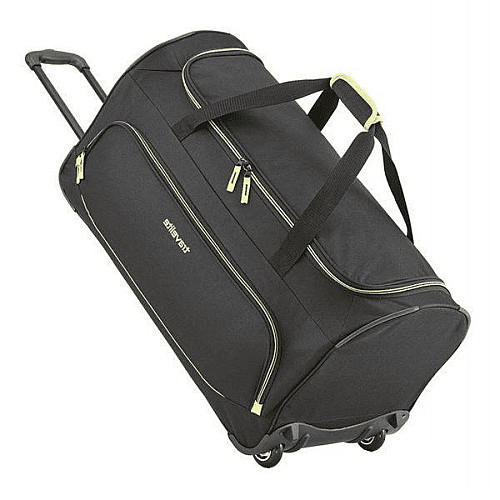 Дорожня сумка Travelite Basics Fresh Black на 2 колесах, чорна