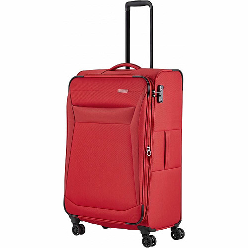 Чемодан Travelite Chios Red L exp на 4 колесах, красный
