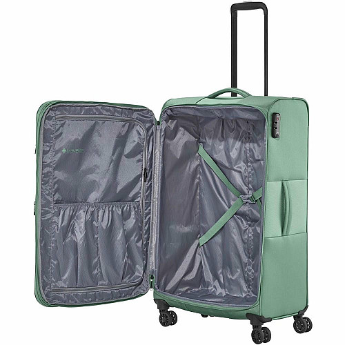 Валіза Travelite Croatia Mint L exp на 4 колесах, м'ятна