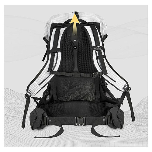 Рюкзак туристичний Naturehike CNK2450XB016, 40 л, білий, L