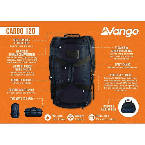 Сумка дорожня Vango Cargo 120 Moonlit Ocean (RUUCARGO0000001)