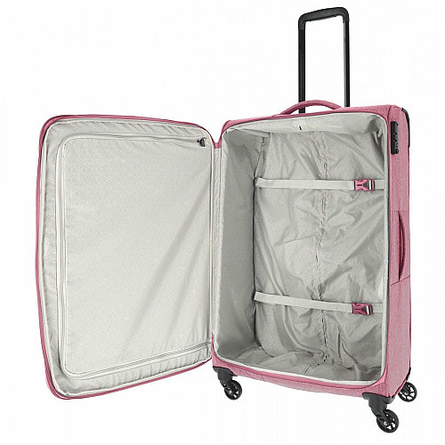 Чемодан Travelite Boja Pink L на 4 колесах, розовый