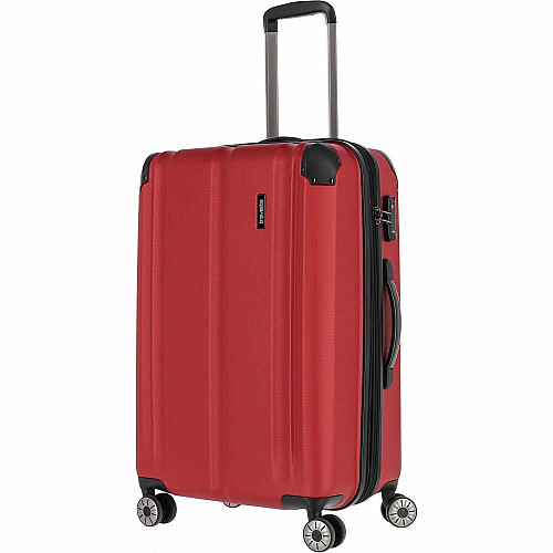 Чемодан Travelite City Red M exp на 4 колесах, красный