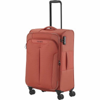 Чемодан Travelite Croatia Coral М exp на 4 колесах, коралловый