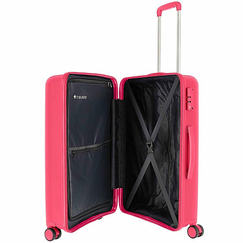 Чемодан Travelite Vaka Cyclam L на 4 колесах, розовый