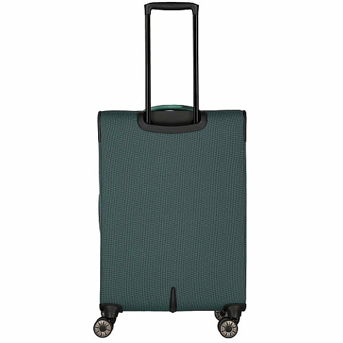 Чемодан Travelite Viia Green L exр на 4 колесах, зеленый