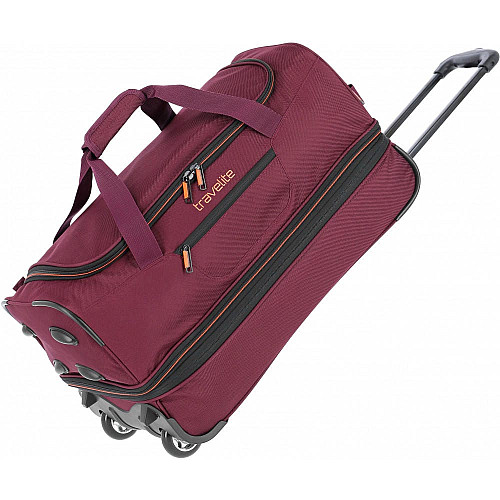 Дорожная сумка Travelite Basics Bordeaux S exp на 2 колесах, бордовая