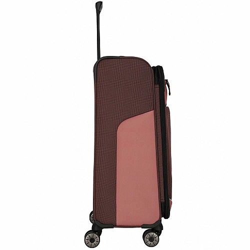 Чемодан Travelite Viia Rose L exр на 4 колесах, розовый