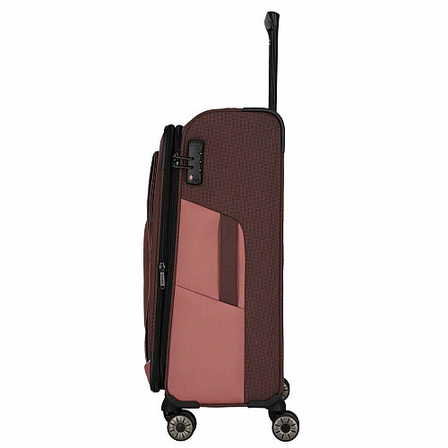 Чемодан Travelite Viia Rose L exр на 4 колесах, розовый