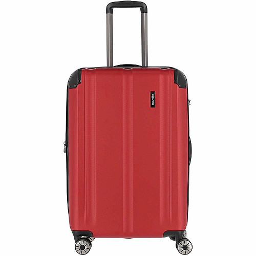 Чемодан Travelite City Red M exp на 4 колесах, красный