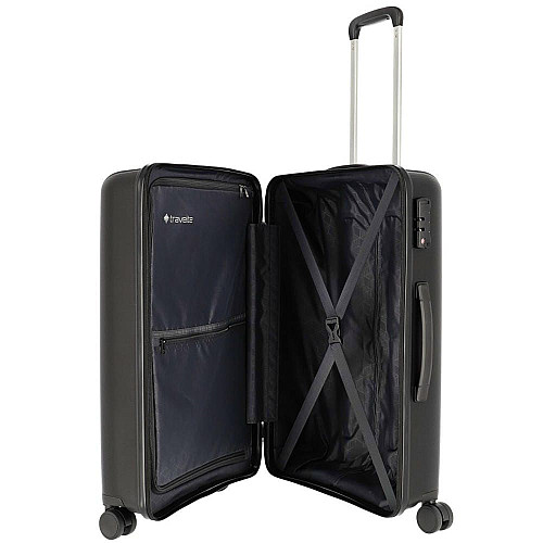 Валіза Travelite Vaka Black M на 4 колесах, чорна
