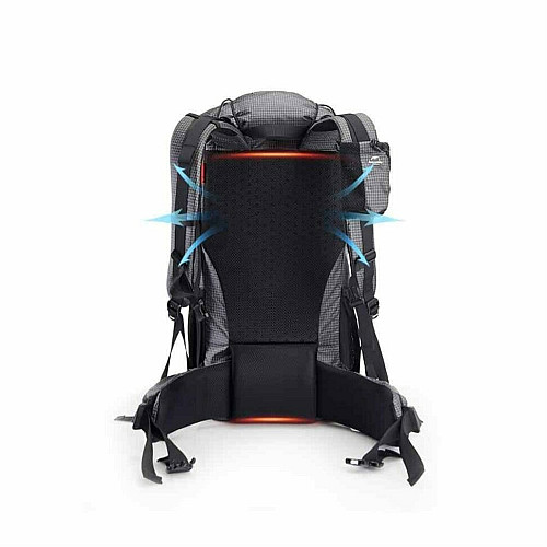 Рюкзак туристичний Naturehike Rock NH20BB113, 40+5 л, чорний