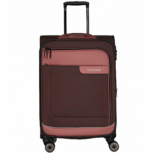 Чемодан Travelite Viia Rose L exр на 4 колесах, розовый