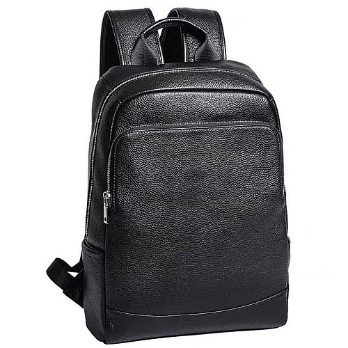 Мужской рюкзак кожаный для ноутбука черный Tiding Bag B2-884371A
