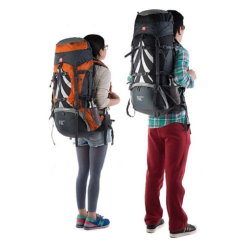 Рюкзак туристичний Naturehike NH70B070-B, 70 л + 5 л, помаранчевий