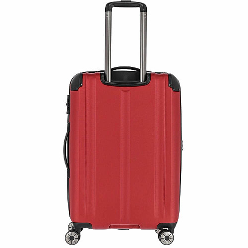 Чемодан Travelite City Red M exp на 4 колесах, красный