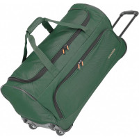 Дорожная сумка Travelite Basics Fresh Dark Green на 2 колесах, зеленая