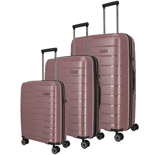 Чемодан Travelite Air Base Lilac M exp на 4 колесах, фиолетовый