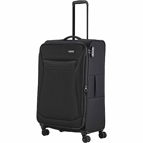 Валіза Travelite Chios Black L exp на 4 колесах, чорна