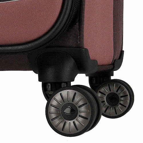 Чемодан Travelite Viia Rose L exр на 4 колесах, розовый