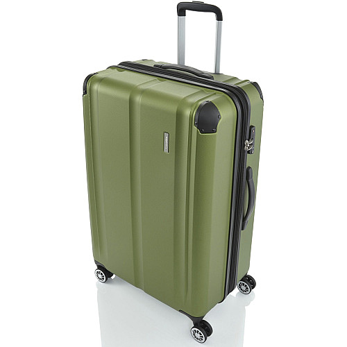 Чемодан Travelite City на 4 колесах L exp. Зел. (113/124л,4,5кг) (49x77x32см)